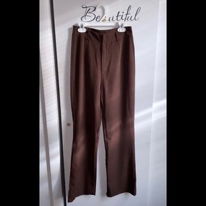 Brown High Rise Trousers